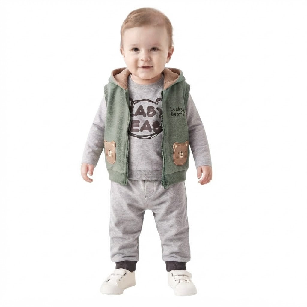 Completo Neonato Bear con Gilet