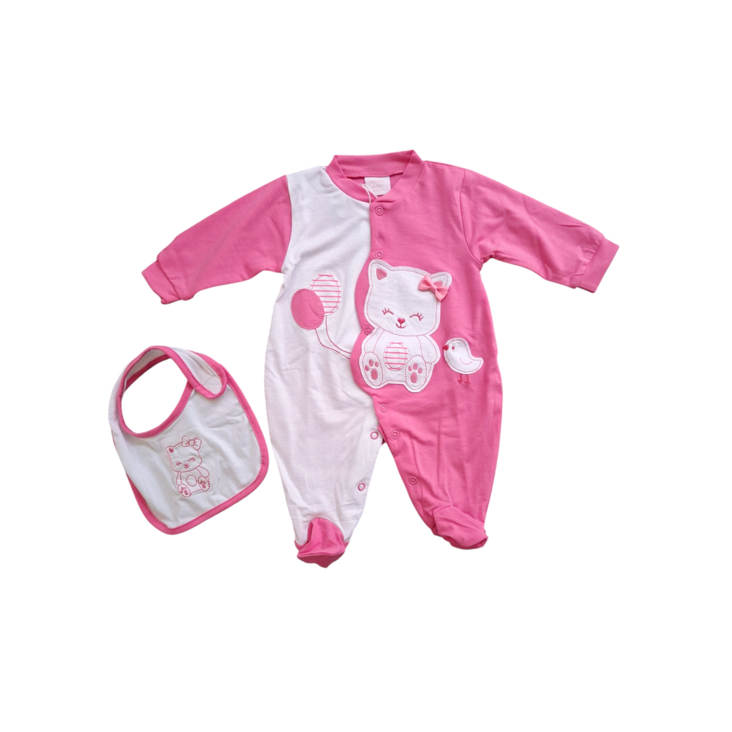 Tutina Cotone Neonata Gattino