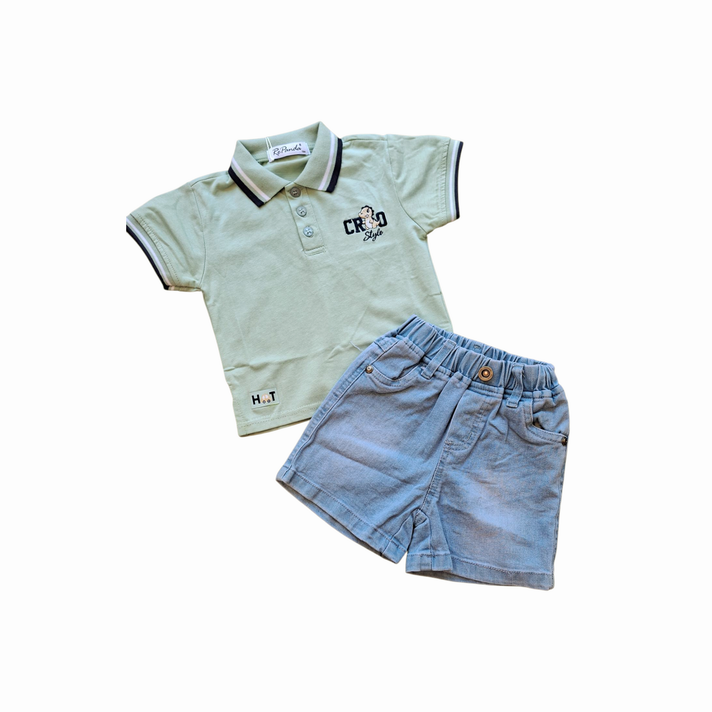 Completo Baby Polo e Jeans