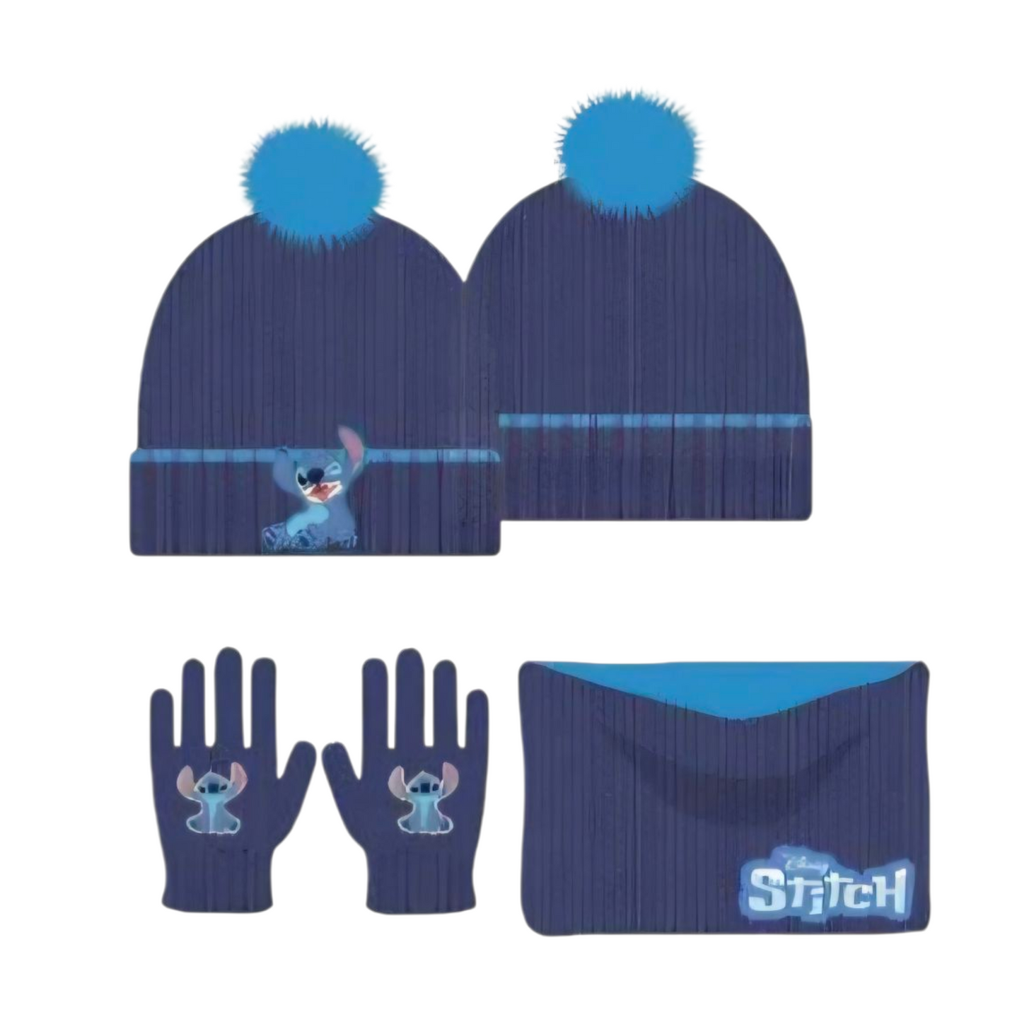 Completo Sticth - Cuffia, Guanti e Scaldacollo.