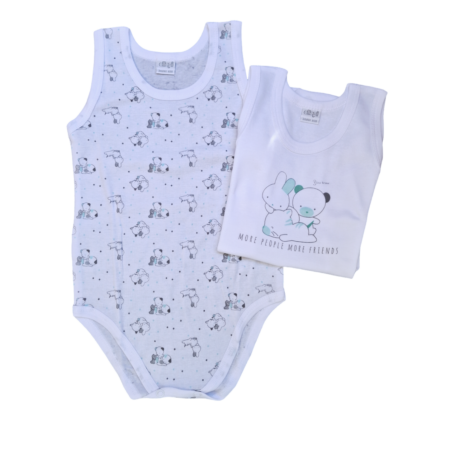 Coppia di Body a Canottiera Ellepi - Confezione da 2 body