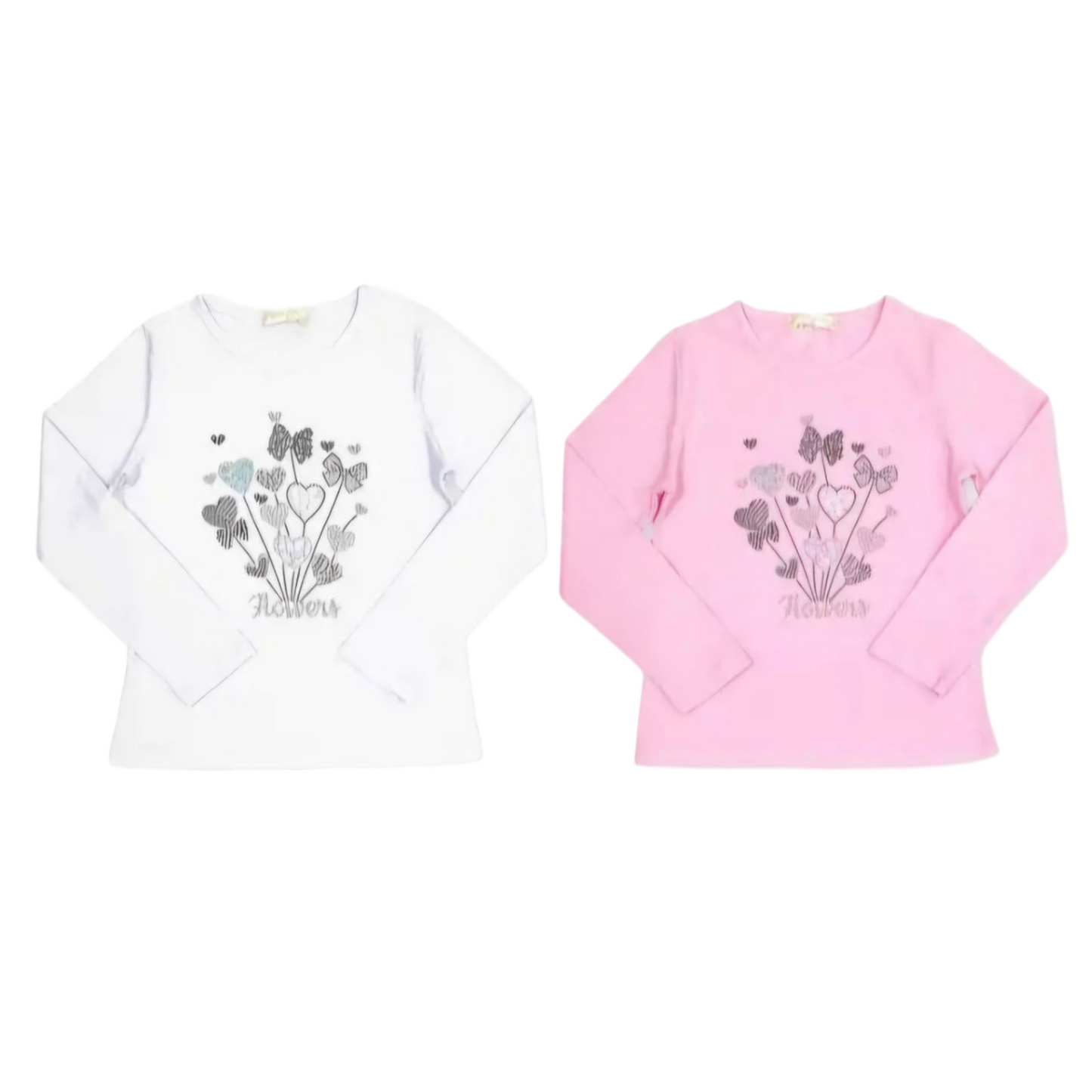 T-shirt Manica Lunga Flowers