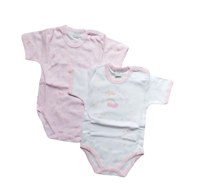 Body caldo cotone mezza manica confezione da 2 body