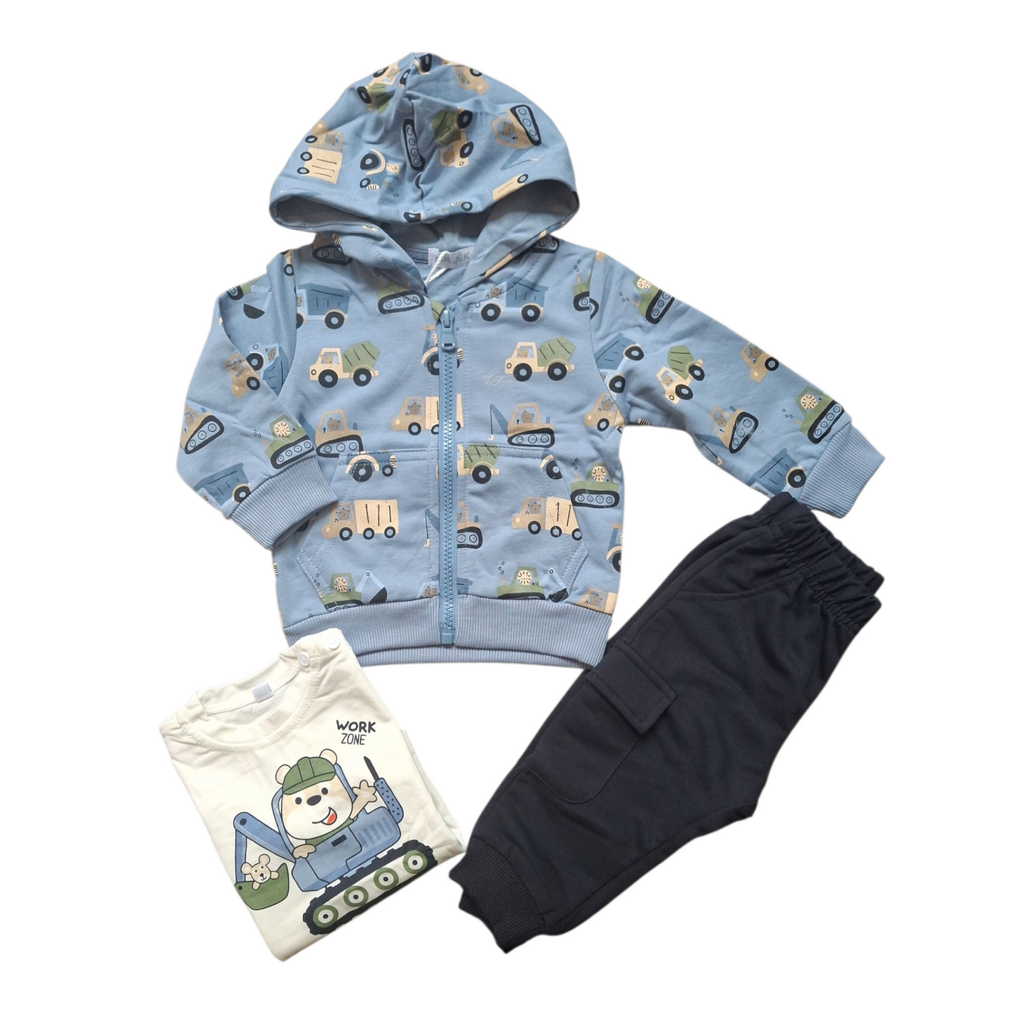 Completo 3 pezzi Neonato Trattore