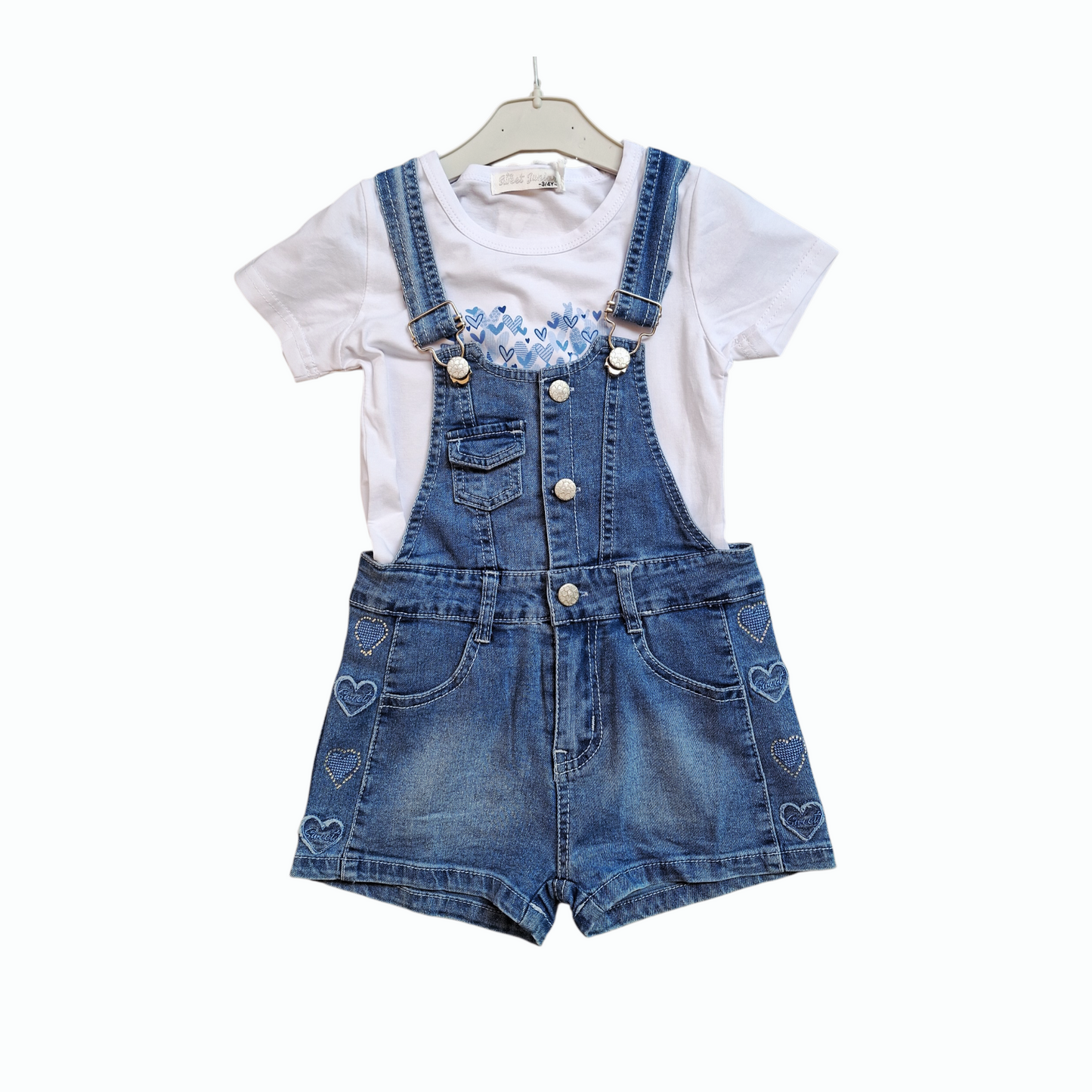 Completo Bimba Salopette+T-shirt