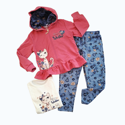 Completo 3 pezzi Bimba Gattina