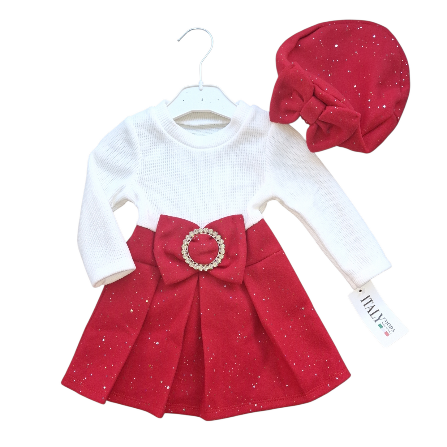 Abito Bimba Fiocco con Basco
