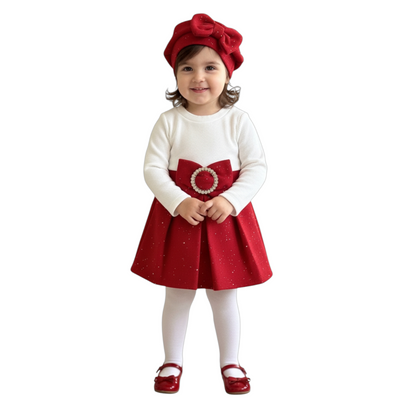 Abito Bimba Fiocco con Basco