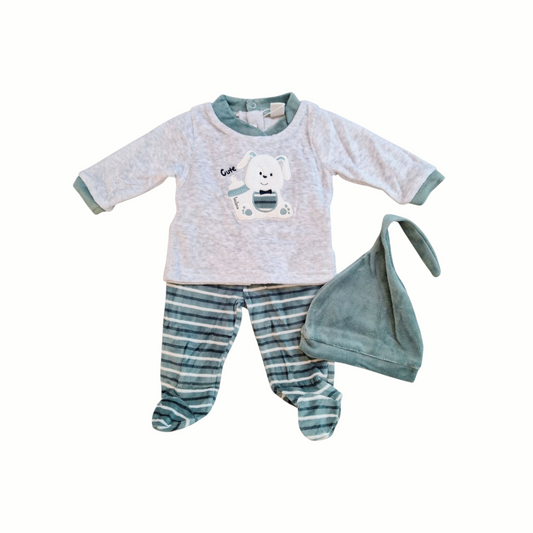 Completo Neonato Ciniglia a due pezzi