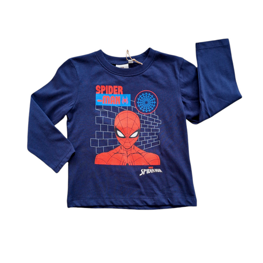 Maglietta Caldo Cotone Spiderman