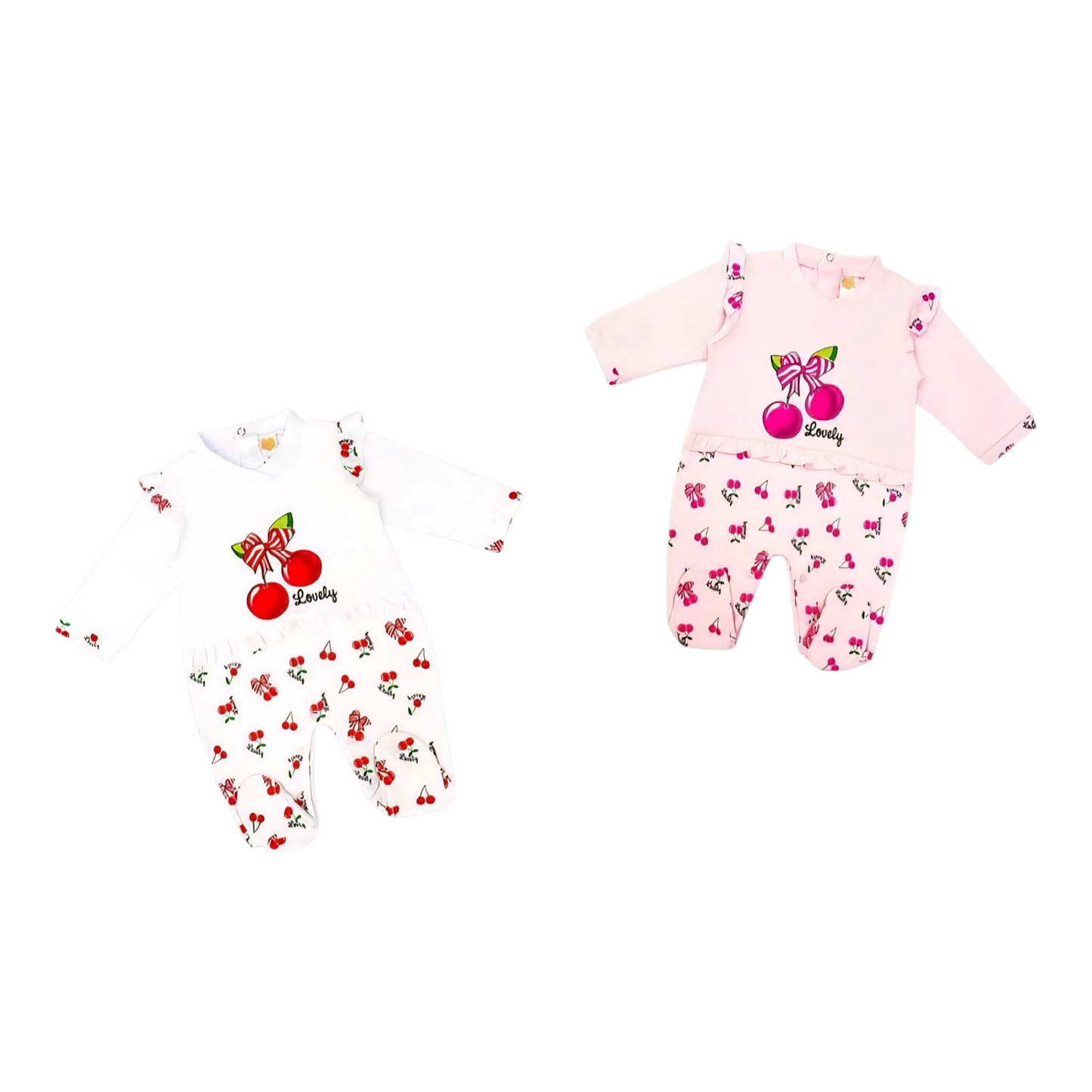 Tutina Cotone Neonata Ciliegia