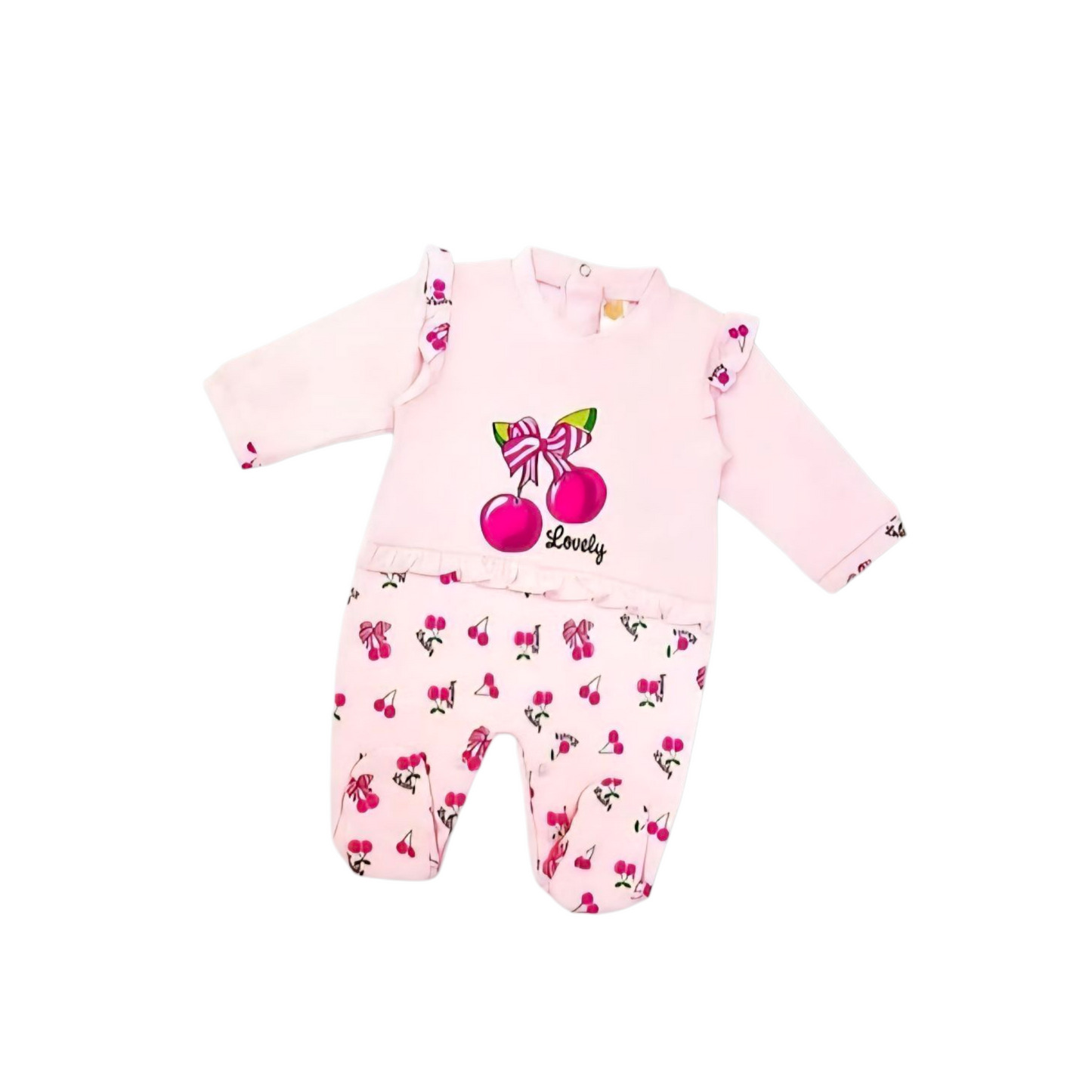 Tutina Cotone Neonata Ciliegia