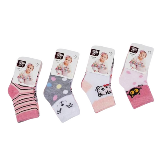Calza Corta Baby Bimba - Confezione d 3 paia