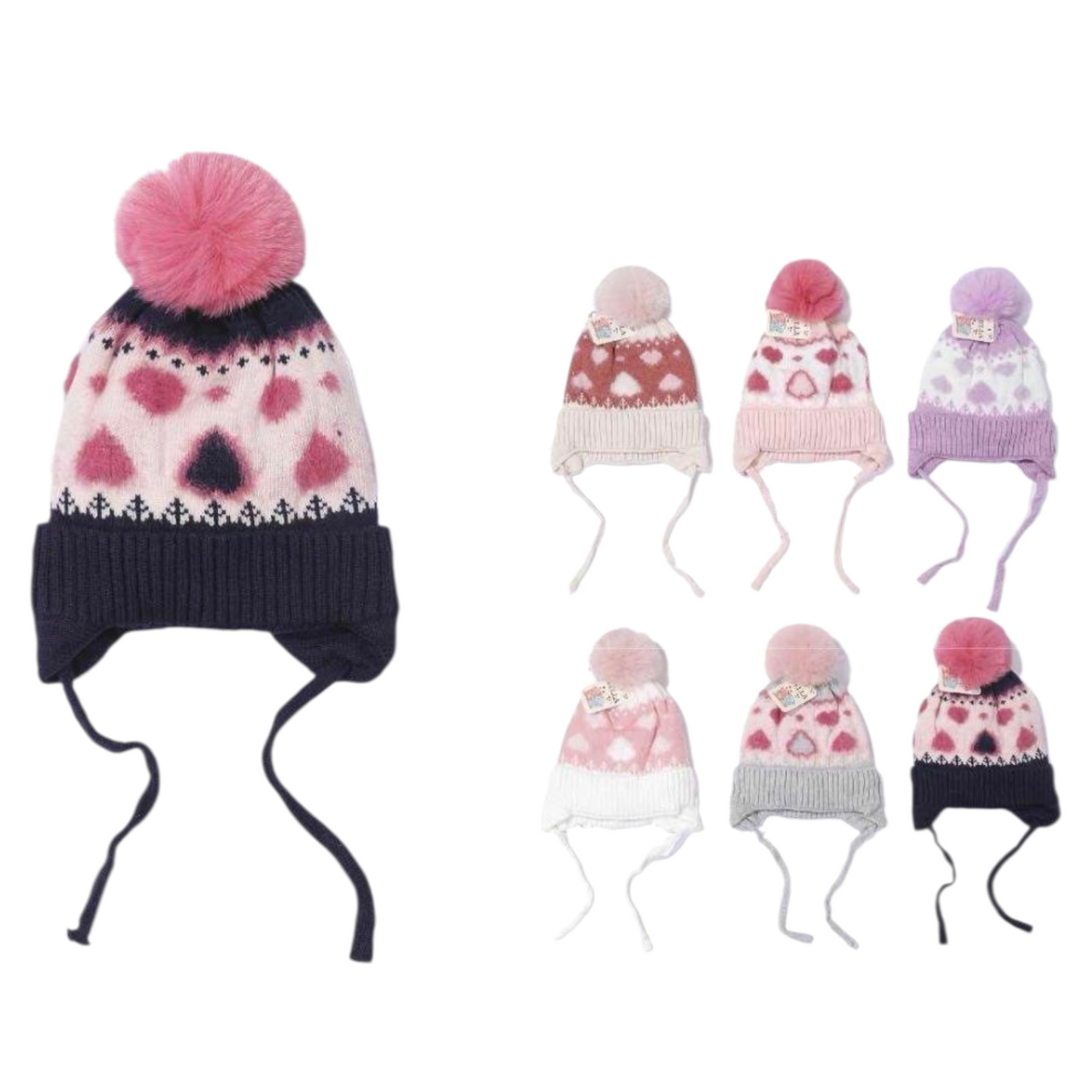 Cappello Bimba Con Paraorecchie e Laccetto