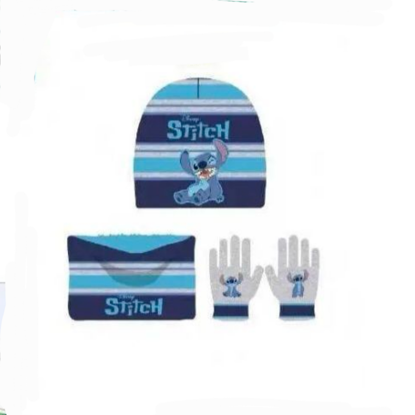 Completo Sticth - Cuffia, Guanti e Scaldacollo.