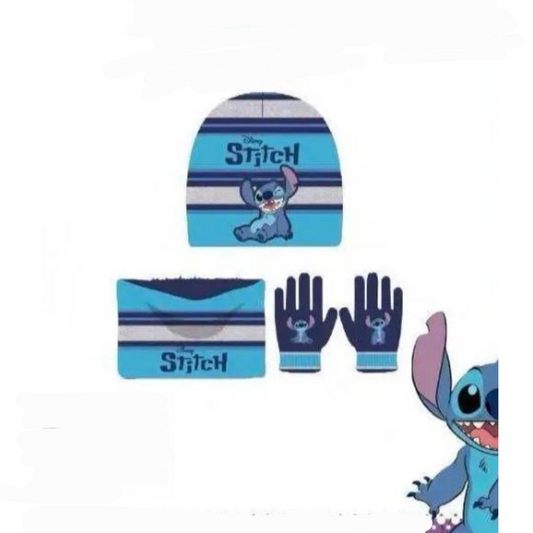 Completo Sticth - Cuffia, Guanti e Scaldacollo.
