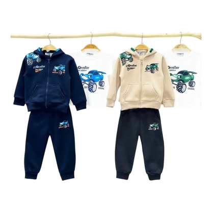 Completo Baby Bimbo 3 pezzi Monster Truck