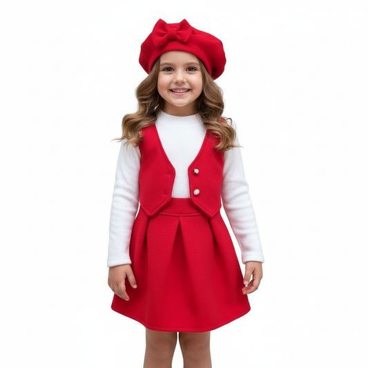 Abito Bimba Gilet con Basco